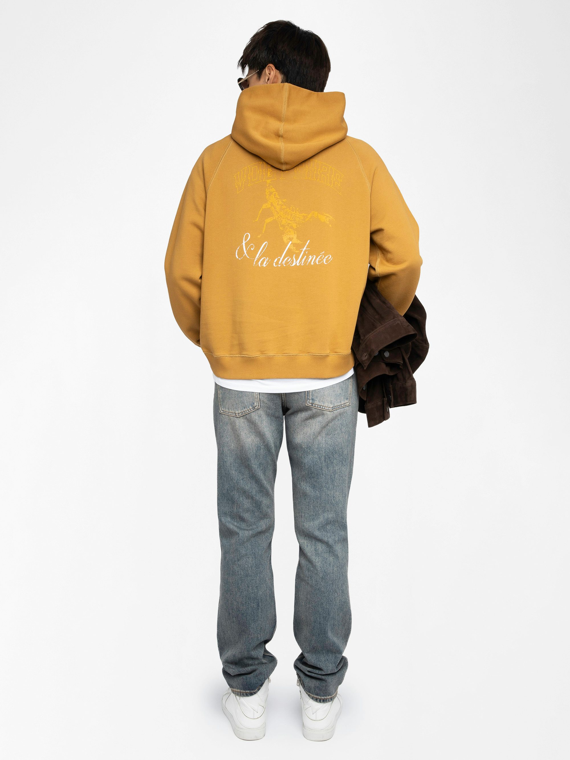 Georgio Sweatshirt - Hooded sweatshirt with raglan long sleeves and back print.